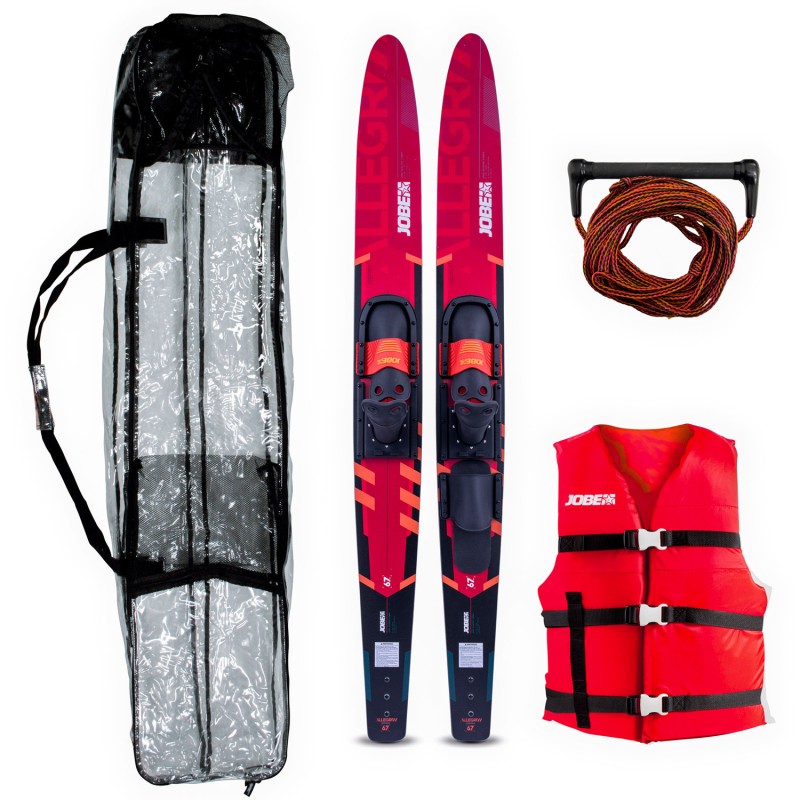 skis-allegre67 - Jobe Allegre 67" Combo Waterskis Package Red
