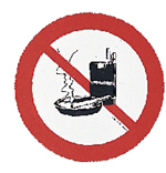 10160 - PVC Sticker ''No smoking'', Diam. 135mm