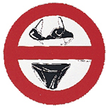 10170 - PVC Sticker ''No swimsuits'', Diam. 135mm