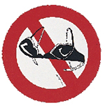 10190 - PVC Sticker 'No Bras'', Diam. 135mm