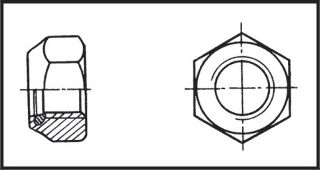 11371 - Self-locking nut O 10 mm Inox 316 DIN 985 / ISO 10511
