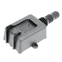 13942 - Plastic Bilge Strainer, Ø18/20/24 Hose, Rect. Black