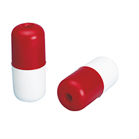 16381 - Surface Float w/Hole, Cylindrical, Ø60x140mm, Wh-Red