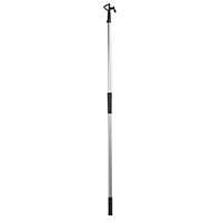 16593 - Telesc. Hook, Anod.Alum.Ø30mm L120-200cm,Black