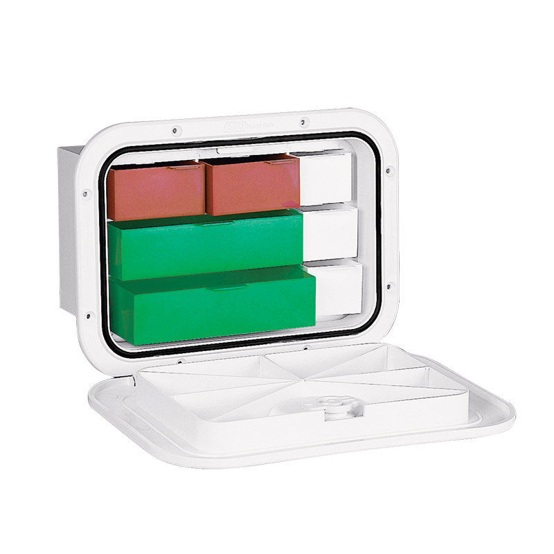 196283 - TOP LINE Storage Hatch w/Drawers, White, 270x375mm