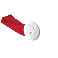 196444 - Inspection Hatch, w/Removable bag, White, Int.Ø133mm
