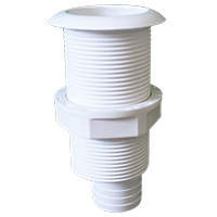 Lalizas 197004 - Thru-Hull 1 ½'', w/Displaced Hose Barb, Ø31mm, White