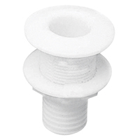 Lalizas 198223 - Thru-Hull Fitting 1/2'', w/Hose Barb Ø13mm, White