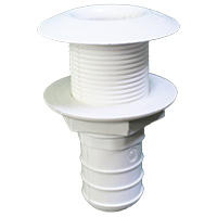Lalizas 23669 - Thru-Hull Easy Mount 3/4'', for Hose Ø20mm, White