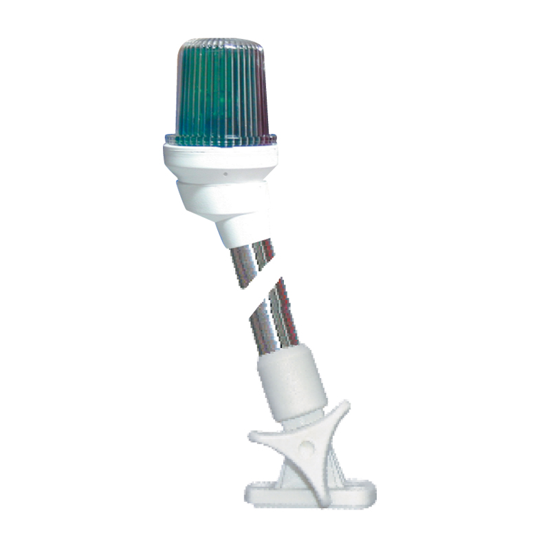 30784 - Pole Light, Tri-colour, Folding 23cm, with white housing
