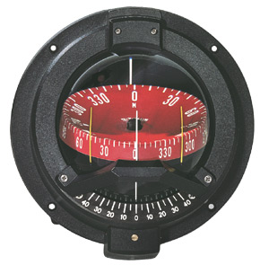 31366 - Compass Navigator, BN-202-L, Bulkhead Mount, Red Dial - Black Case