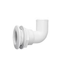 39549 - Thru-Hull Elbow 90º, for Hose Ø25mm, PA, White