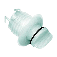 43468 - Drain Socket w/Captive Plug, Round Ø40mm, White