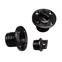 43478 - Drain Socket w/4-Holes w/Plug, Round Ø43mm, Black