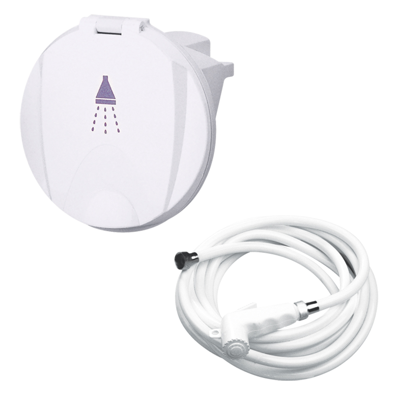 46303 - Case w/White Shower Spray, 3m Hose, w/Lid, White
