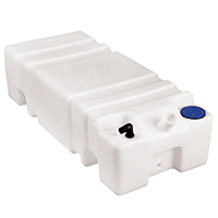 50217 - SOGLIOLA Tank Fr.Water 80lt w/o Cap, 45° Deckfill, L.1100mm
