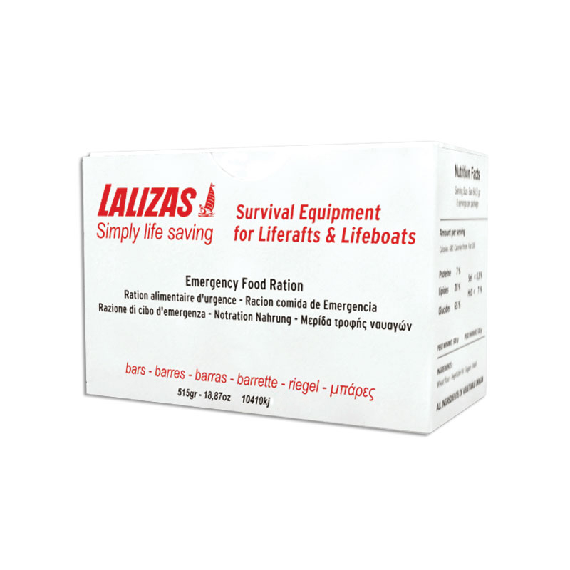 57070 - LALIZAS Emergency Liferaft Food Ration 0,5 kg, 2503 kcal