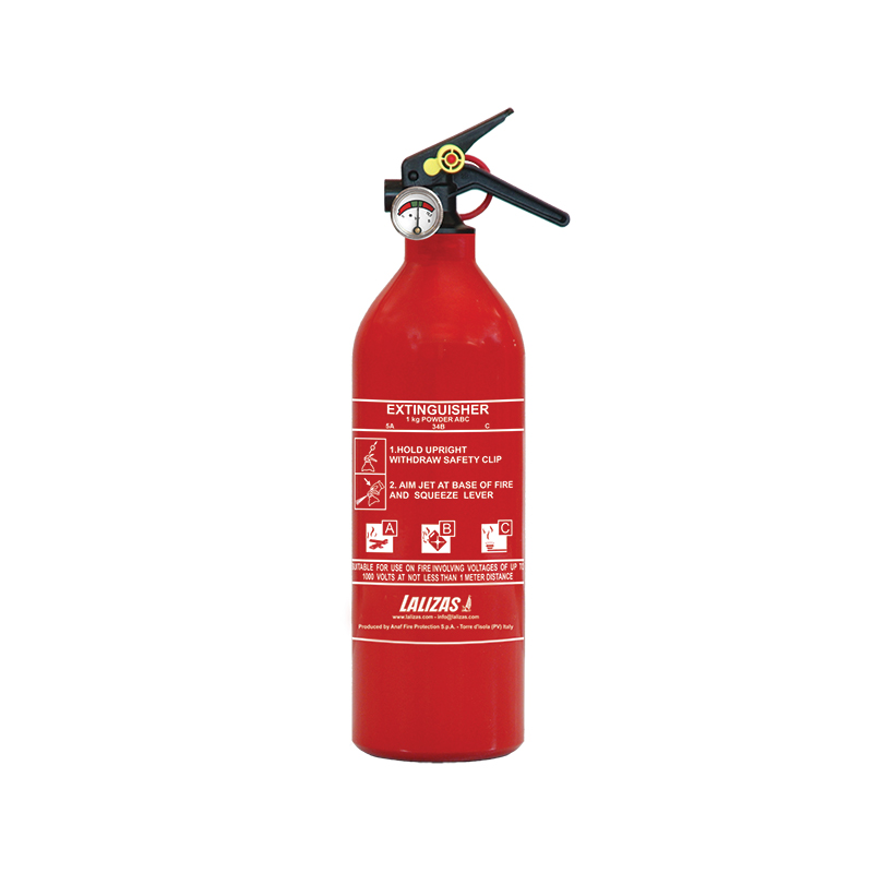 704432 - LALIZAS Fire Extinguisher Dry Powder, 1kg, Stored Pressure w/bracket, MED (EN,ES,HR)