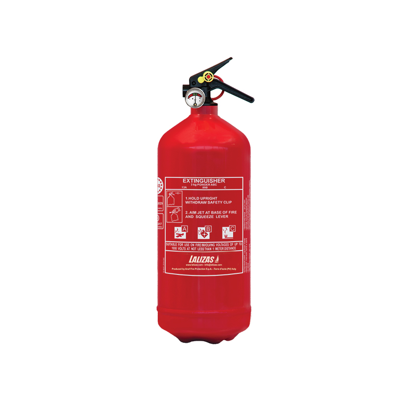 704452 - LALIZAS Fire Extinguisher Dry Powder, 3kg, Stored Pressure w/bracket, MED (EN,ES,HR)