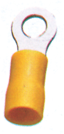 70470 - Ring Connector, Diam. 5,3mm, yellow, for 2,5-6mm2 wire (15 pcs)