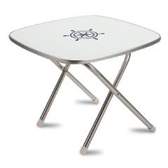 70940 - Aluminum table melamine top, 61Χ61cm