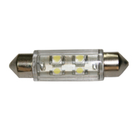 71227 - Bulb 12V, LED, T11, SV8.5-8, cool white - 2x4 LEDs 360°,11x39mm