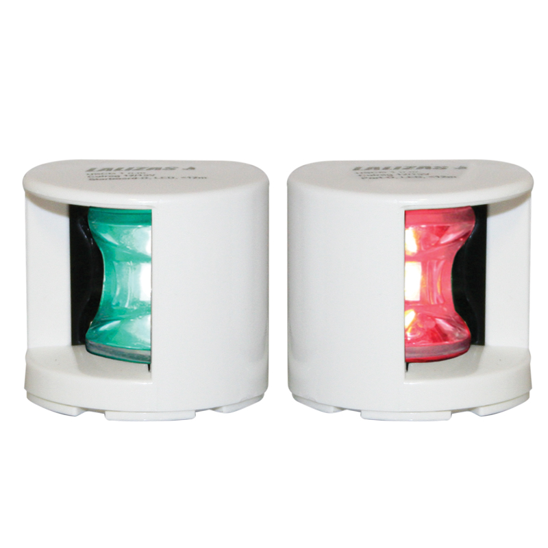71318 - FOS LED 12 Starboard & Port Lights 112,5°, Deck mounted, Set, with white housing
