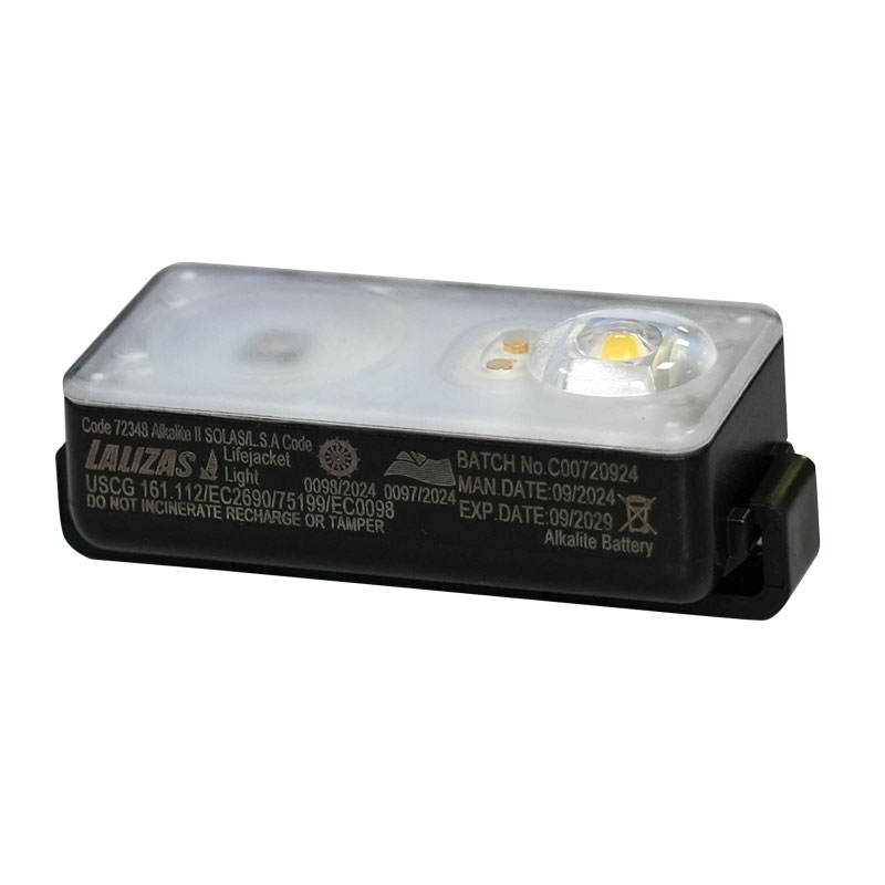72348 - LALIZAS Lifejacket LED flashing light "Alkalite II" ON-OFF water activated, SOLAS/MED/USCG-MER/TC
