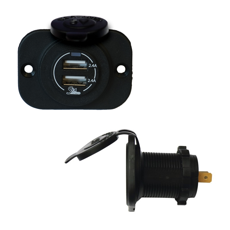 72484 - Dual Port USB Socket 12/24V DC