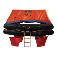 79869 - LALIZAS Liferaft SOLAS OCEANO,MER,Throw-overboard Type,10 prs,canister (A)
