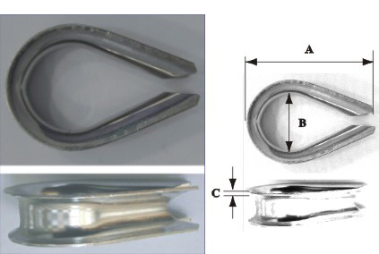91168 - Thimble Inox 316, Diam. 10mm