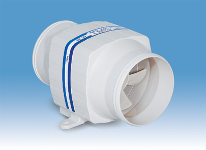 91557 - In-line blower,12V, 4.5A, Diam. 3''