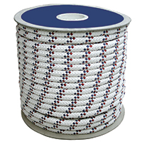 92037 - CABO Ops purpose rope,5mm, white/blue braid,16 strands,Double braid, Polyester