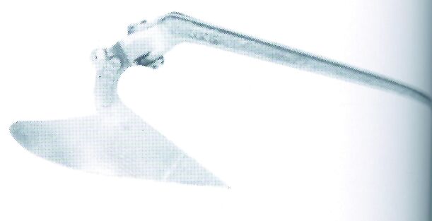 92266 - Plough anchor,hot dip galvanized, CQR type, 12kg