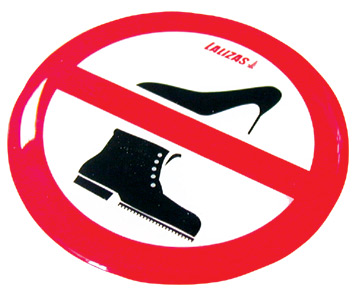 Lalizas 95759 - Silicone Sticker 80mm - 'No Shoes'