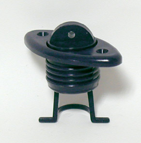 Lalizas 95782 - Drain Socket w/Captive Plug, Oval 60x30mm, Black