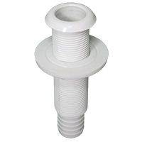 Lalizas 95793 - Thru-Hull St.Flange, 7/8'', f/Hose Ø25mm, L126mm,White