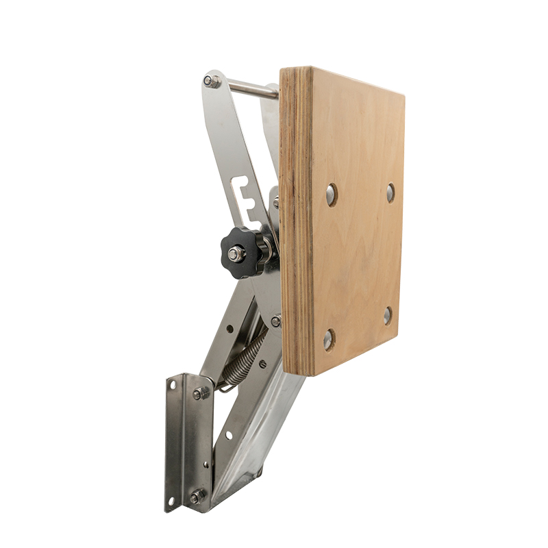 95890 - Outboard Bracket, Adjustable, w/plywood pad, Inox 316, for engines up to 40kg/20HP