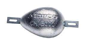 Lalizas 96014 - Hull anode, 2kg, 138x95mm
