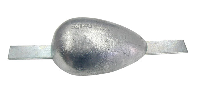 Lalizas 96020 - Hull anode w/ welding strip, 178x76x38mm, 2kg