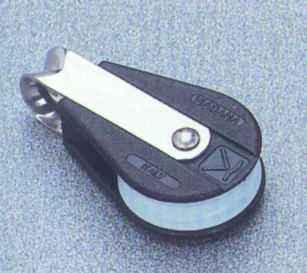 96112 - Single ball bearing block (breaking load 800kg) Diam.34mm, Diam. 8mm