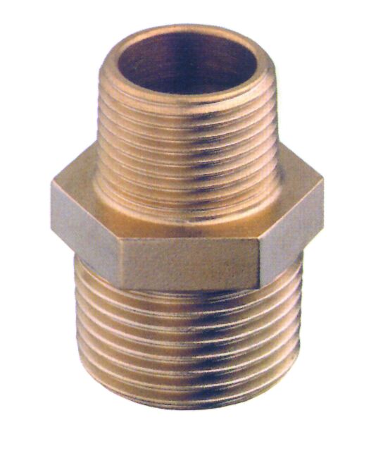96198 - Reducing Male Nipple, Brass, 1 1/2'' - 2''