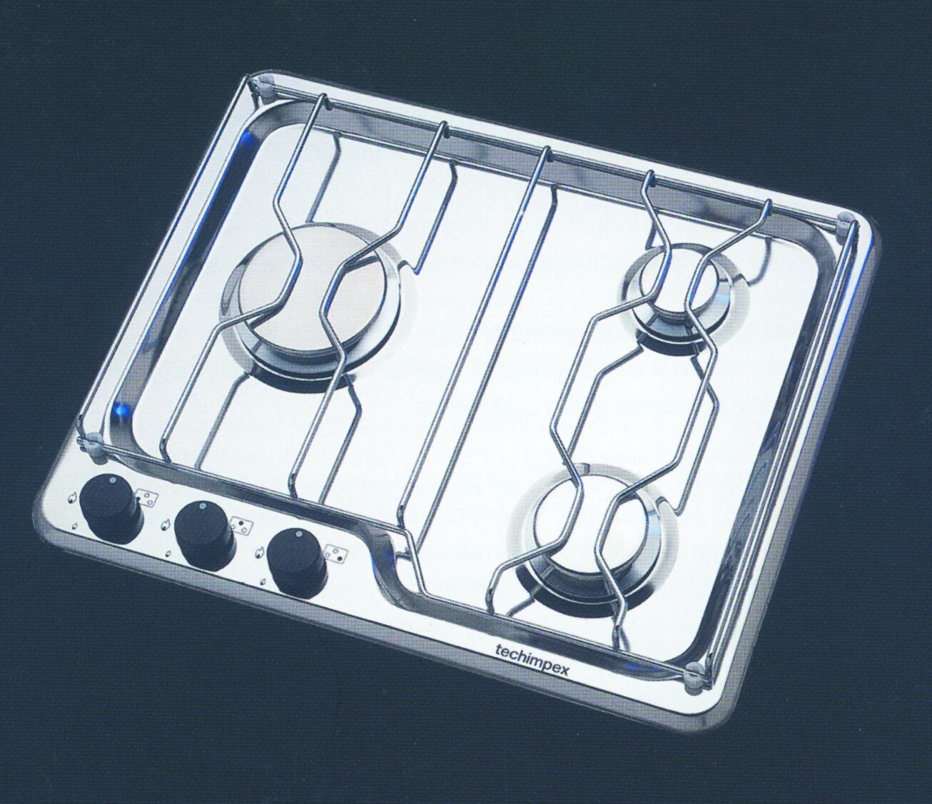 97854 - Built in hob w/ 3 burners, 470x390x65mm, 3,5 kg