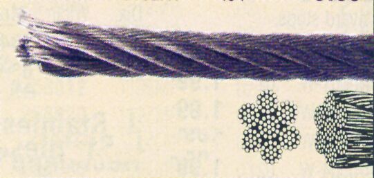 98095 - Wire rope, Inox 316, 7x19, 3mm