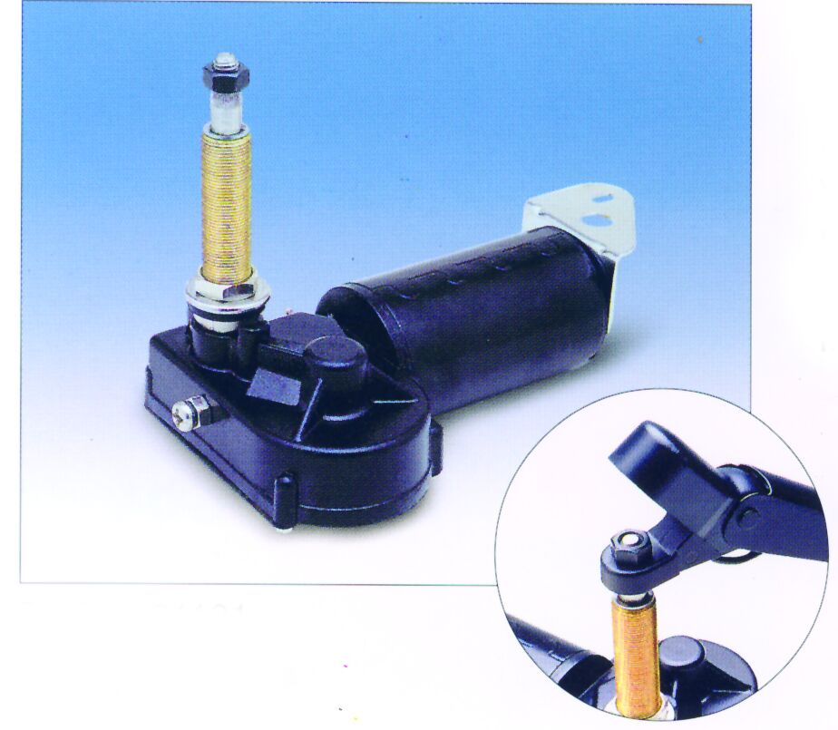 98109 - Heavy duty wiper motor 12V, w/2-1/3'' threaded shaft (screw-on type), 83o