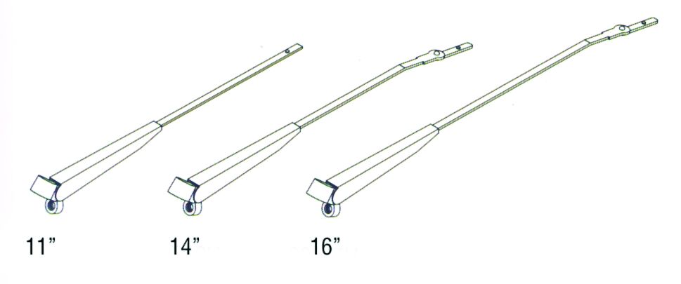 98113 - Adjustable single wiper arm 16''