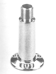 98688 - Fixed antenna base, inox 304, Diam. 73mm, H 102mm