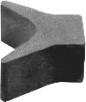 99624 - Bow Stop, Molded Rubber, 64(W)x89(D)x51(H)mm