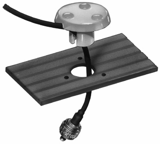 99664 - Feed-thru for deck passage of coaxial cables & connectors (type RG58), nylon