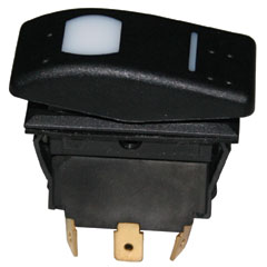 99729 - Switch Waterproof, 15A, ΜΟN-OFF-ΜΟN (3 Positions), 6 Pins, w/LED Light